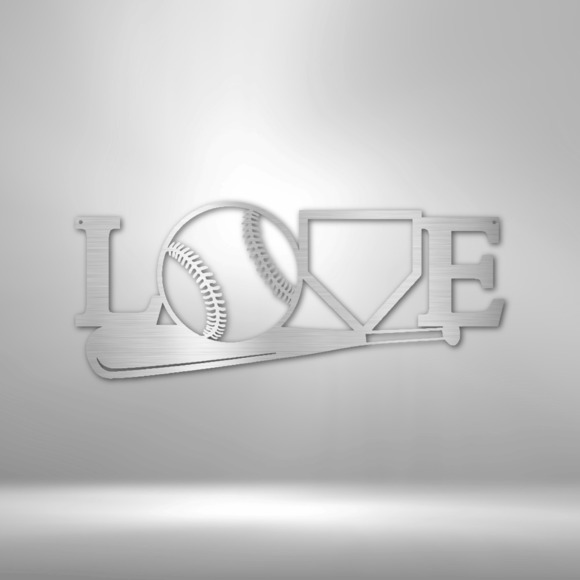 For The Love Of The Game Steel Sign Laser Cut Powder Coated Home & Office Metal